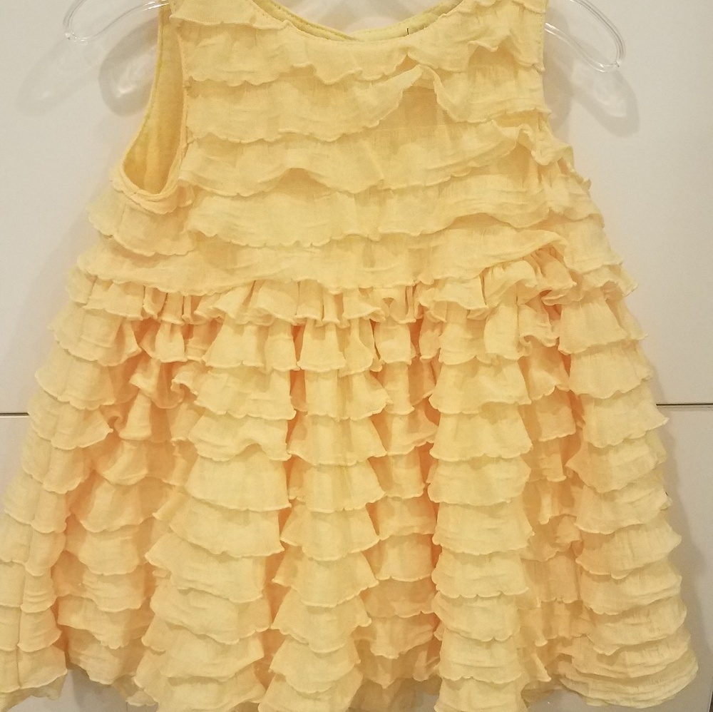 Baby Gap yellow ruffle dress